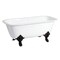 Aqua Eden 66.56 L, 31.88 W, White/Matte Black, Cast Iron VCTQND6732NL0 - alternate 1